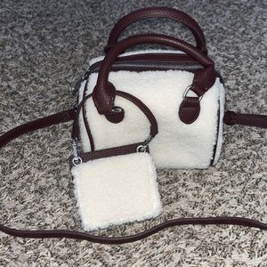 Sherpa Crossbody Purse and Cardholder